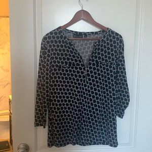 Black and white blouse